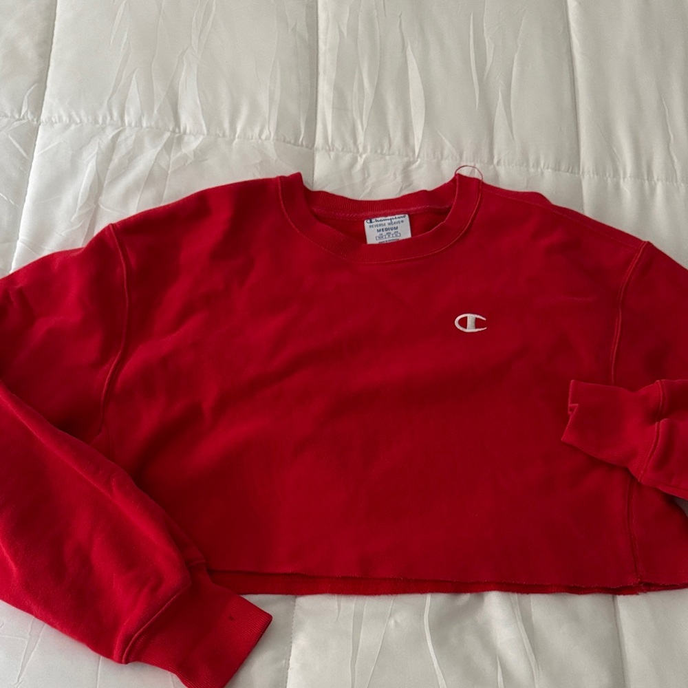 Champion Women's Vibrant Red Crew Neck Sweater